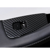 Car Window and Door button Cover - Tesla - Matte Black Carbon