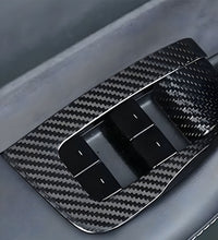 Car Window and Door button Cover - Tesla - Gloss Black Carbon