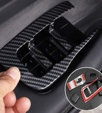 Car Window and Door button Cover (14 pcs a pack) - Tesla - Model 3 year 2021 or later and Model Y - Matte Black Carbon